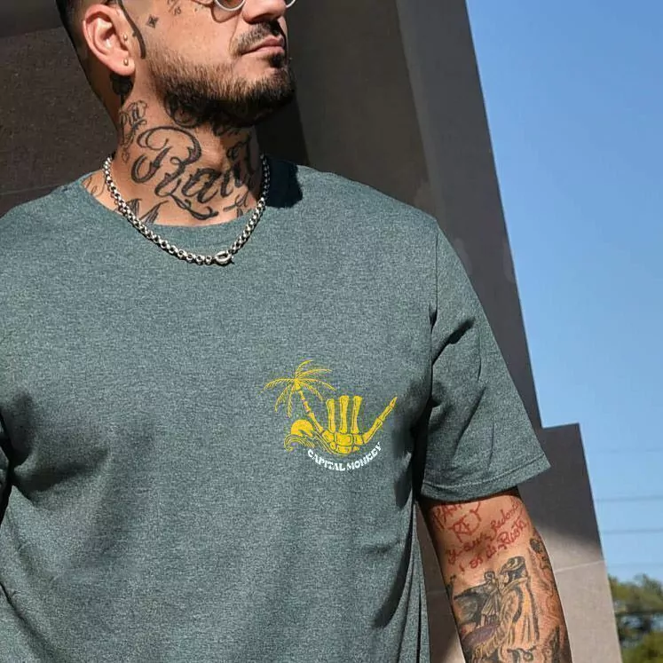 Remera Regular Fit verde snow - Cool