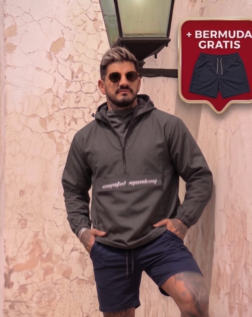 Anorak Oversize - Gris Topo