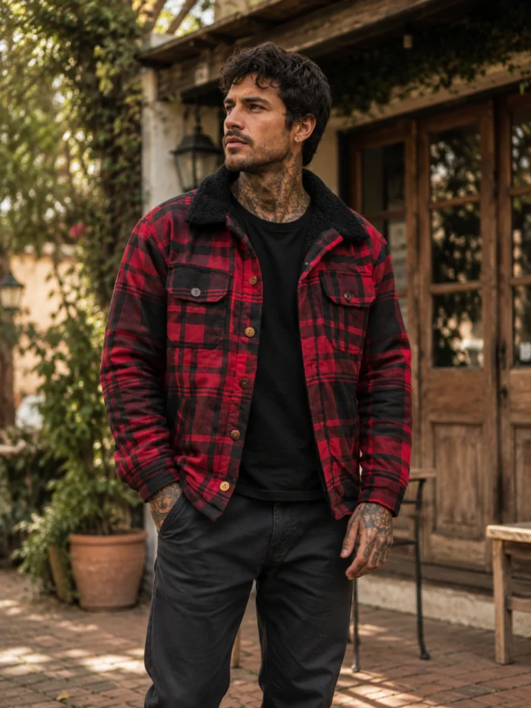 Campera Leñador CM - RED & BLACK