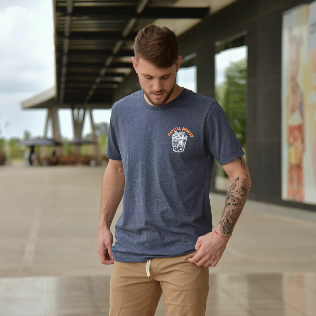 Remera Regular Fit azul snow - Capital Monkey