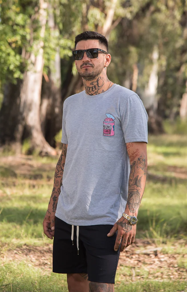 Remera Regular Fit melange - Insane