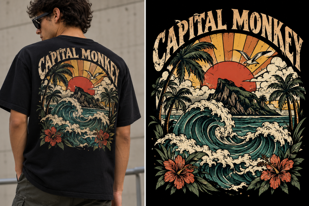 Remera Regular color black  diseño verano 2027